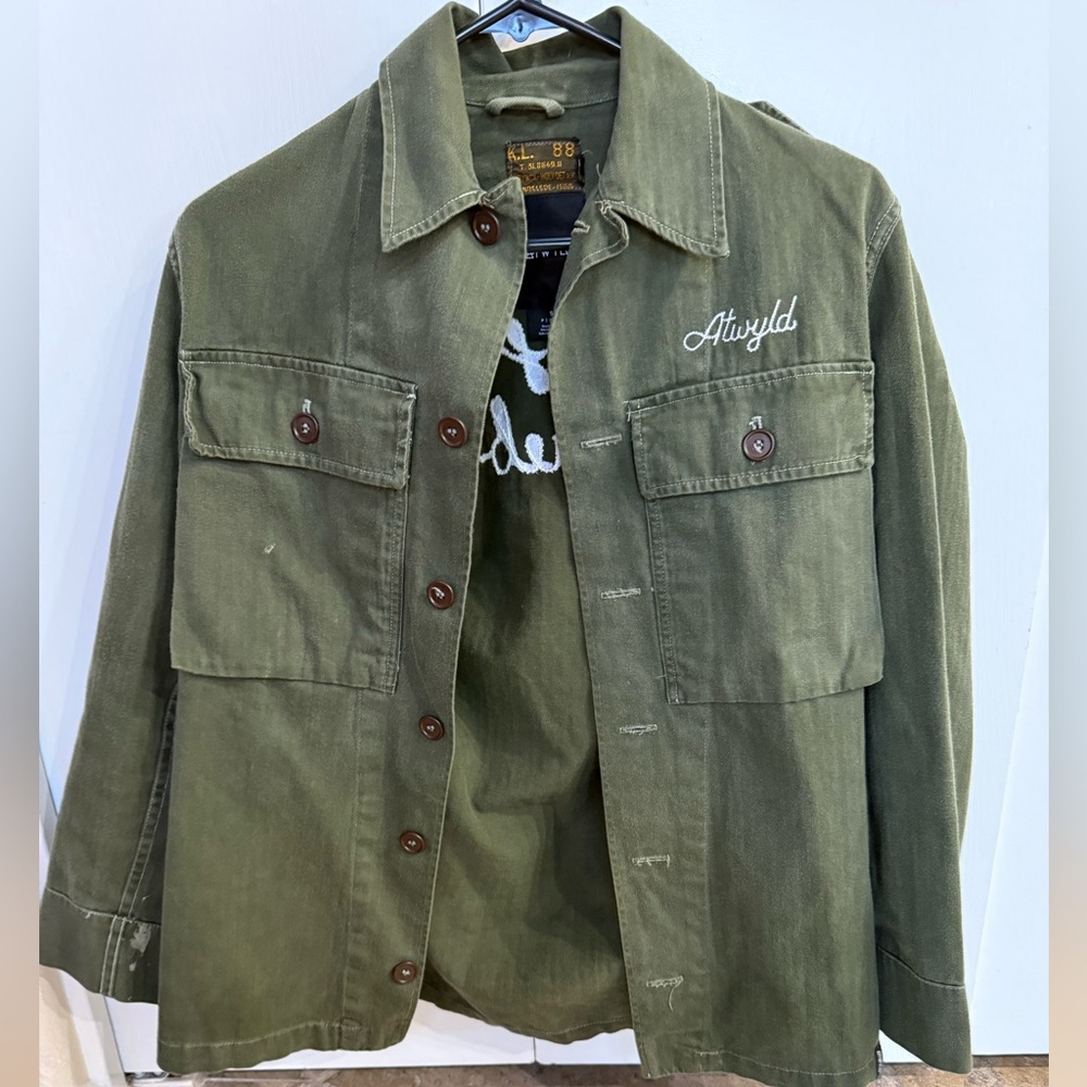 Women’s ATWYLD Olive green shirt jacket